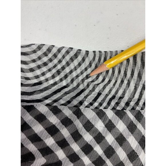 Isabel Marant Etoile Black Striped sheer 3/4 sleeve silk top Blouse sz 42 us MED - Picture 6 of 14